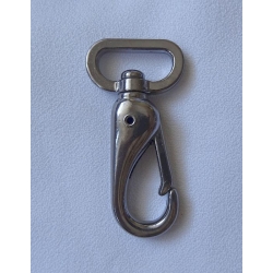 Karabinek, karabińczyk średni K-11 25mm ciemny nikiel (id: 651)